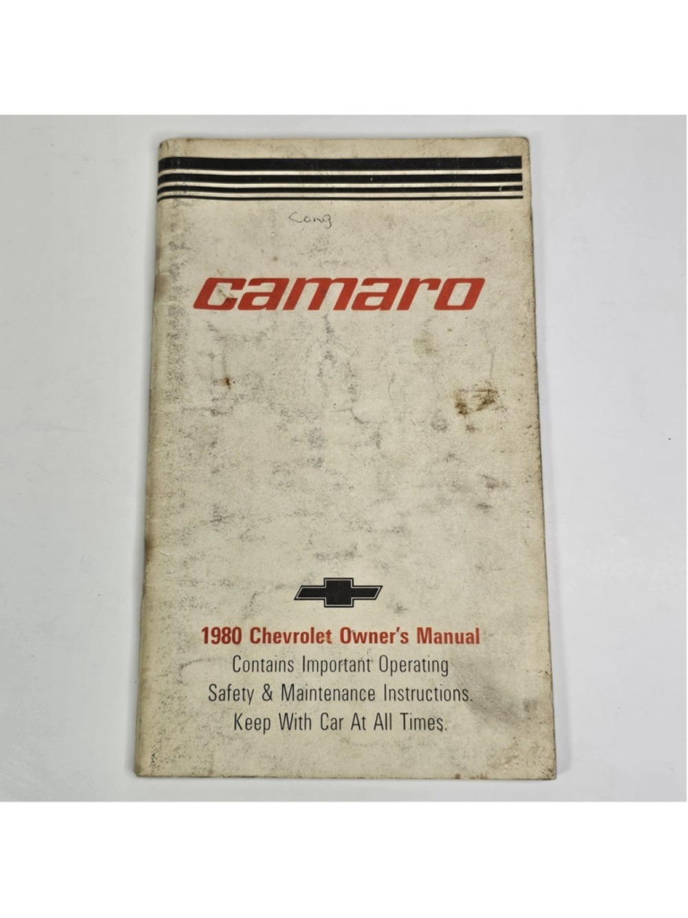 1980 Chevrolet Camaro Original Owner’s Manual GM Chevy Vintage Book USA